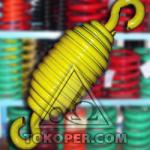 Jual per pegas tarik atau extension spring bahan baja VCN dengan pengait flexible